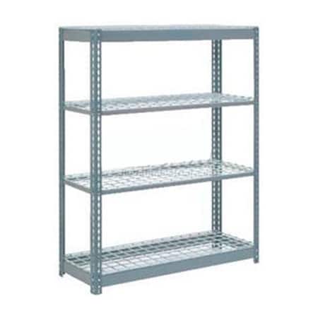Global Industrial 4 Shelf, Boltless Shelving, Starter, 48inW x 18inD x 72inH, Wire Deck B2297464